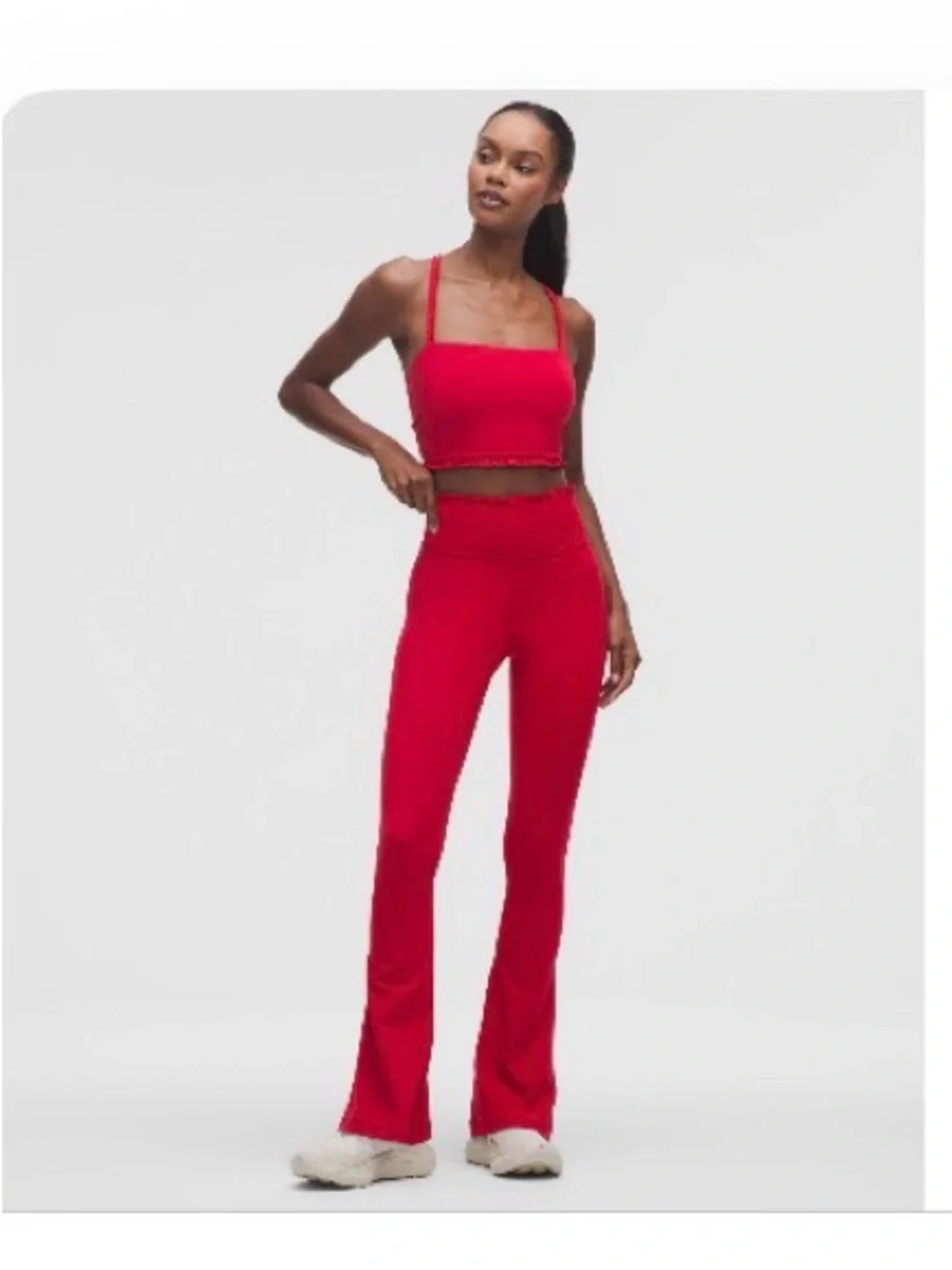 lululemon athletica Red Flare High-Rise Pants